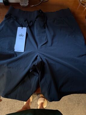 ALO Yoga Men's Dark Grey Repetition Performance Shorts